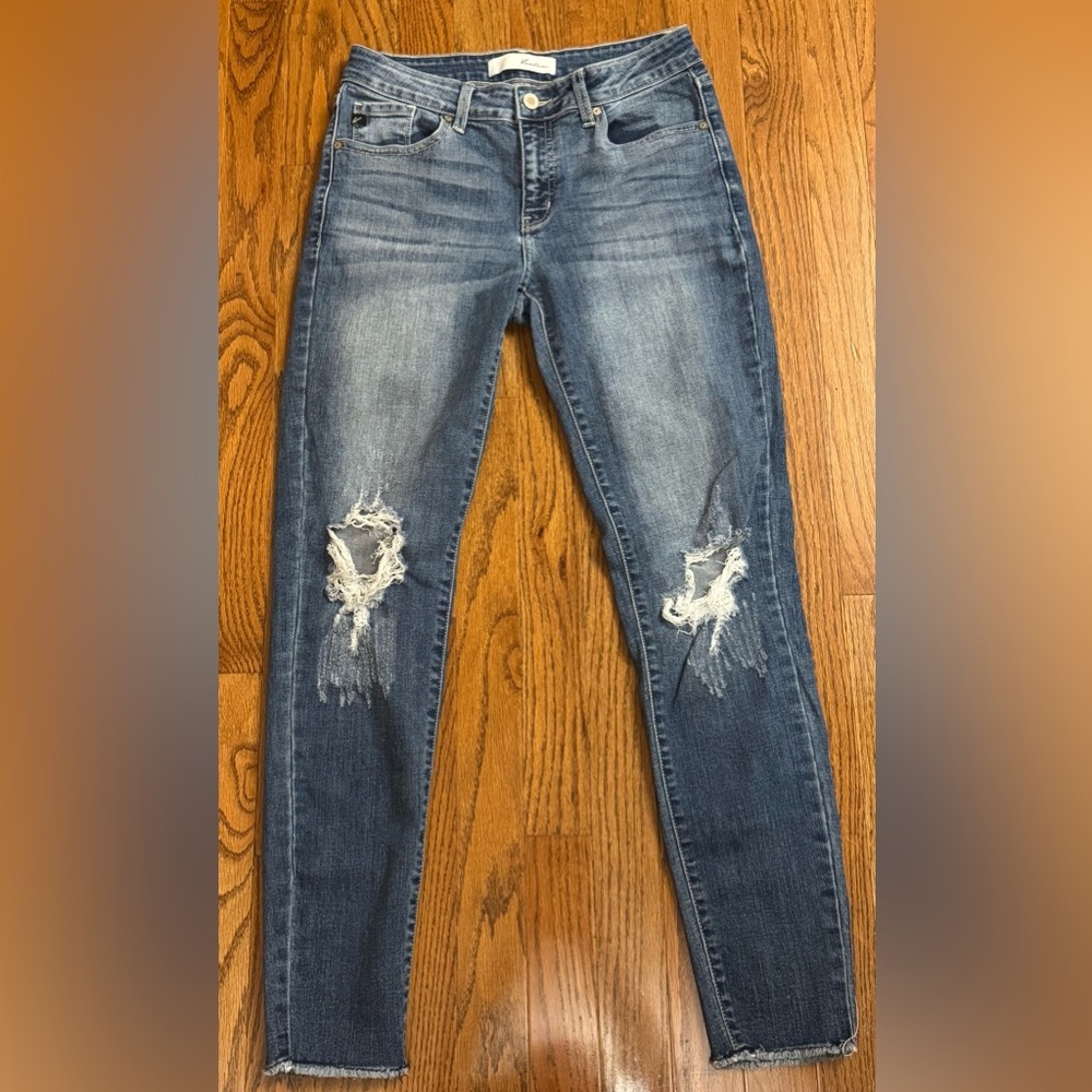 KanCan Distressed Skinny Blue Jeans